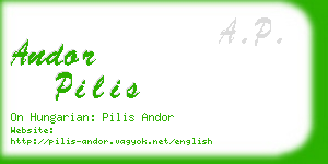 andor pilis business card